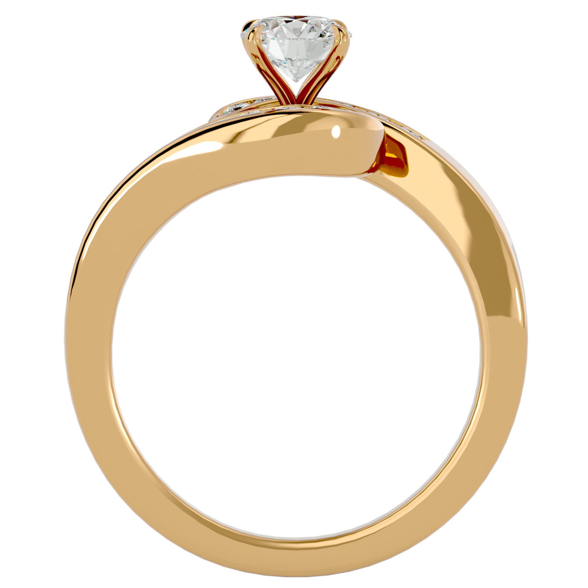 Inel De Logodnă Équité Solitaire din Aur 14k cu Diamante Naturale de 0.65 ct din 14k Aur Galben - Castelo.ro