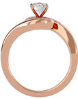 Inel De Logodnă Équité Solitaire din Aur 14k cu Moissanite de 0.65 ct din 14k Aur Roz - Castelo.ro