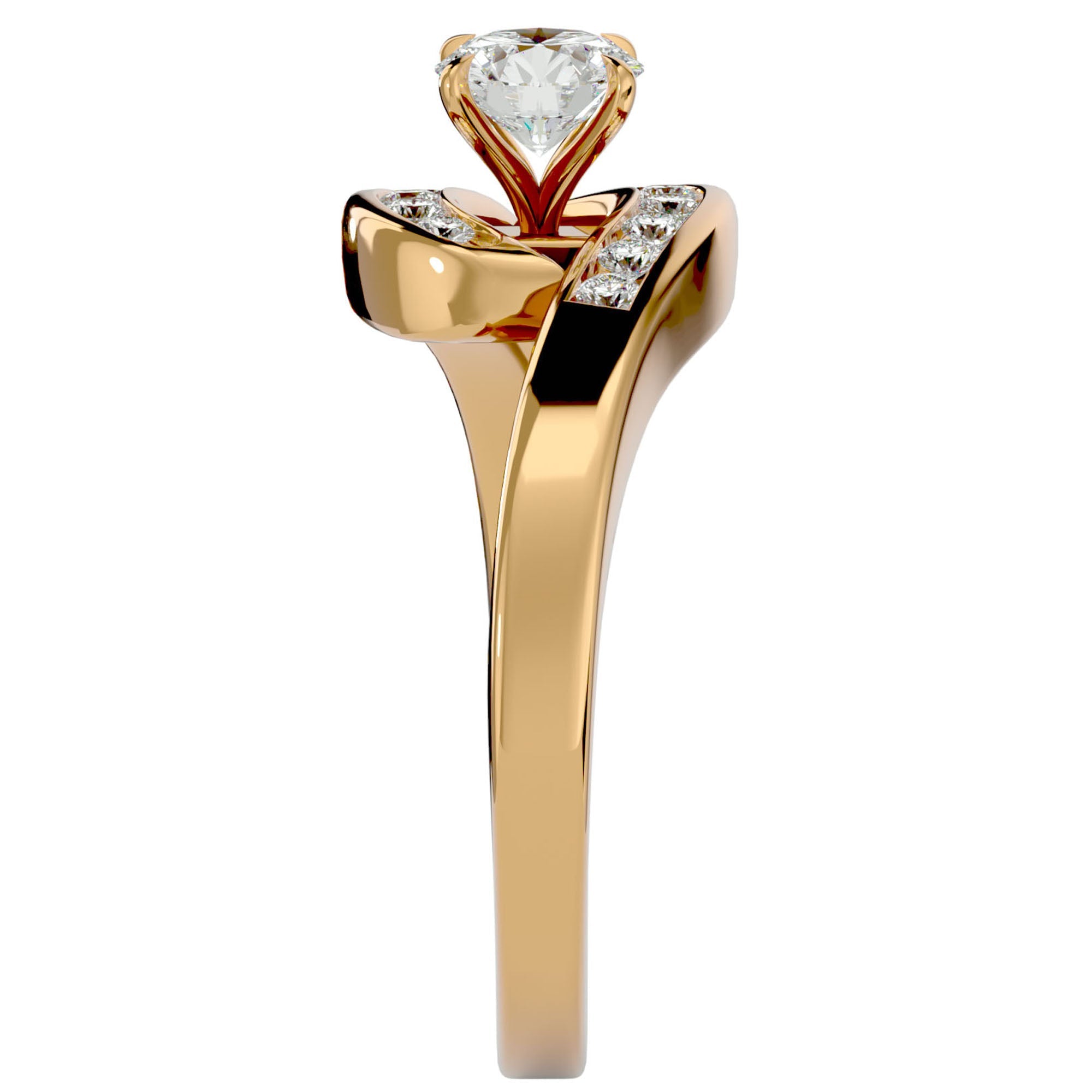 Inel De Logodnă Équité Solitaire din Aur 14k cu Diamante Naturale de 0.65 ct din 14k Aur Galben - Castelo.ro