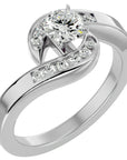 Inel De Logodnă Équité Solitaire din Aur 14k cu Diamante Naturale de 0.65 ct din 14k Aur Alb - Castelo.ro