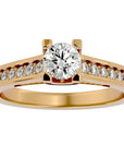 Inel De Logodnă Majesté Solitaire cu Diamante Naturale de 0.92 ct din 18k Aur Galben - Castelo.ro