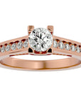 Inel De Logodnă Majesté Solitaire cu Moissanite de 0.92 ct din 18k Aur Roz - Castelo.ro
