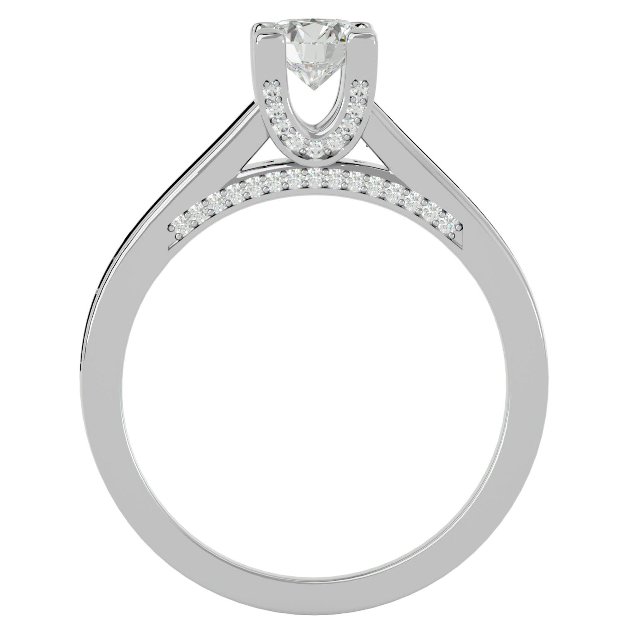Inel De Logodnă Majesté Solitaire cu Diamante Naturale de 0.92 ct din Platina - Castelo.ro