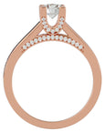Inel De Logodnă Majesté Solitaire din Aur 14k cu Moissanite de 0.92 ct din 14k Aur Roz - Castelo.ro