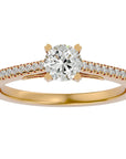 Inel De Logodnă Arya Solitaire cu Moissanite de 0.80 ct din 18k Aur Galben - Castelo.ro