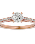 Inel De Logodnă Arya Solitaire din Aur 14k cu Diamante Naturale de 0.80 ct din 14k Aur Roz - Castelo.ro