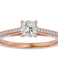 Inel De Logodnă Arya Solitaire cu Moissanite de 0.80 ct din 18k Aur Roz - Castelo.ro