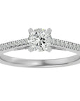 Inel De Logodnă Arya Solitaire din Aur 14k cu Diamante Naturale de 0.80 ct din 14k Aur Alb - Castelo.ro