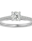 Inel De Logodnă Arya Solitaire din Aur 14k cu Diamante Create în Laborator de 0.80 ct din 14k Aur Alb - Castelo.ro