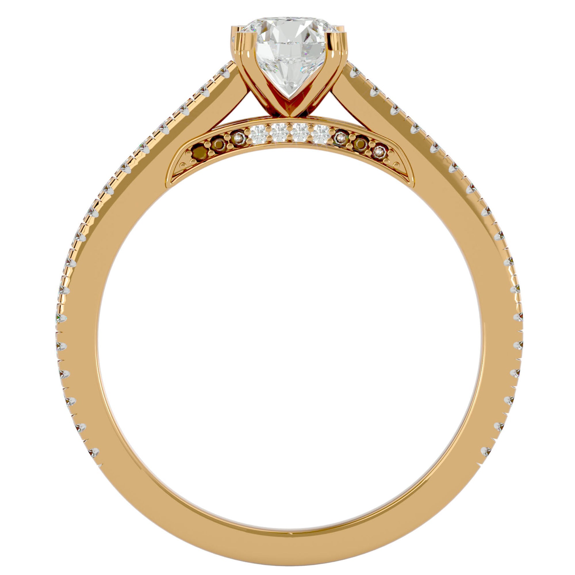 Inel De Logodnă Arya Solitaire din Aur 14k cu Diamante Naturale de 0.80 ct din 14k Aur Galben - Castelo.ro