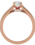 Inel De Logodnă Arya Solitaire din Aur 14k cu Moissanite de 0.80 ct din 14k Aur Roz - Castelo.ro