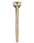Inel De Logodnă Arya Solitaire cu Moissanite de 0.80 ct din 18k Aur Galben - Castelo.ro