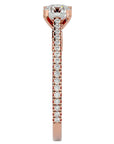 Inel De Logodnă Arya Solitaire din Aur 14k cu Diamante Create în Laborator de 0.80 ct din 14k Aur Roz - Castelo.ro