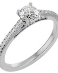 Inel De Logodnă Arya Solitaire din Aur 14k cu Diamante Create în Laborator de 0.80 ct din 14k Aur Alb - Castelo.ro