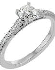 Inel De Logodnă Arya Solitaire din Aur 14k cu Diamante Naturale de 0.80 ct din 14k Aur Alb - Castelo.ro