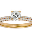 Inel De Logodnă Securité din Aur 14k cu Moissanite de 1.14 ct din 14k Aur Galben - Castelo.ro