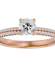 Inel De Logodnă Securité din Aur 14k cu Moissanite de 1.14 ct din 14k Aur Roz - Castelo.ro