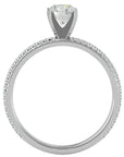 Inel De Logodnă Securité din Aur 14k cu Moissanite de 1.14 ct din 14k Aur Alb - Castelo.ro