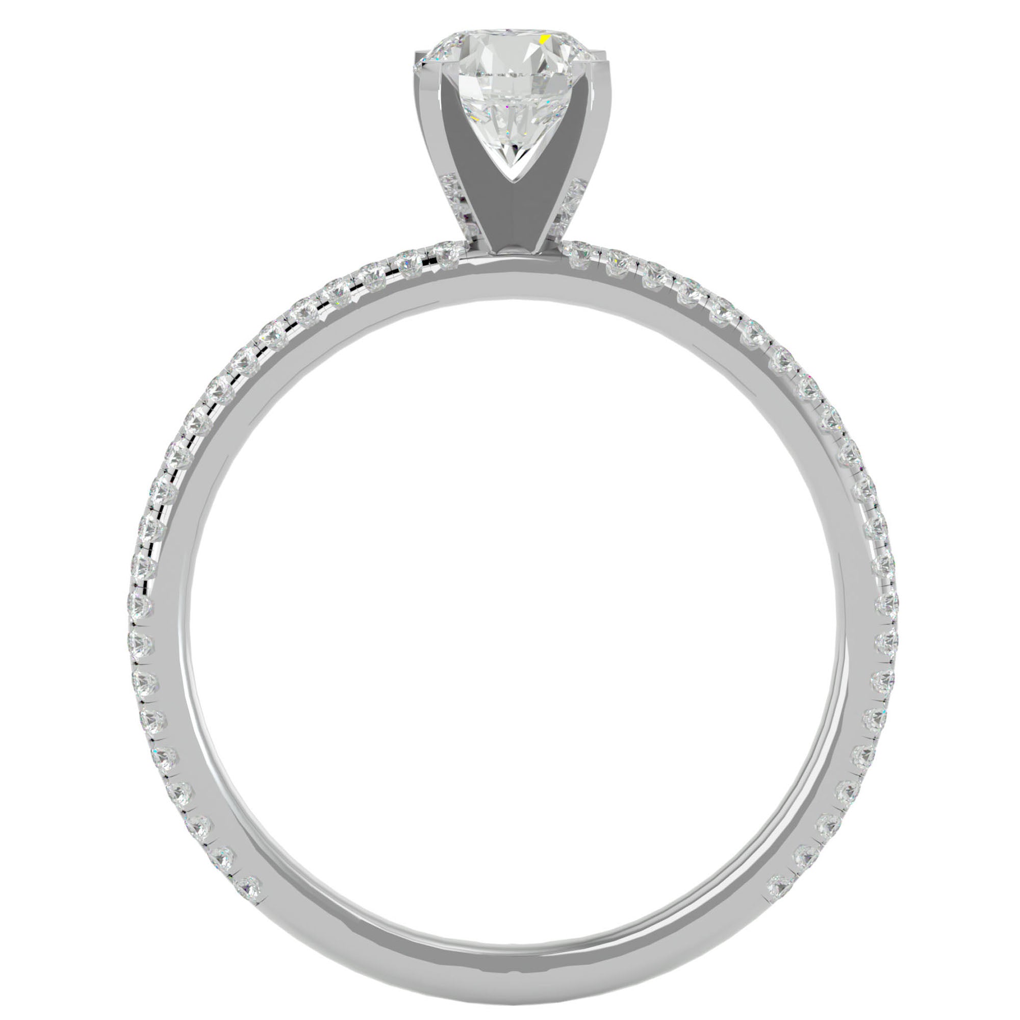 Inel De Logodnă Securité cu Diamante Create în Laborator de 1.14 ct din Platina - Castelo.ro