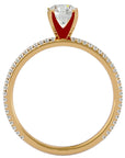 Inel De Logodnă Securité din Aur 14k cu Moissanite de 1.14 ct din 14k Aur Galben - Castelo.ro