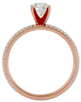 Inel De Logodnă Securité din Aur 14k cu Moissanite de 1.14 ct din 14k Aur Roz - Castelo.ro