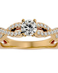 Inel De Logodnă Forever cu Diamante Naturale Solitaire de 0.69 ct din 18k Aur Galben - Castelo.ro