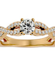 Inel De Logodnă Forever cu Diamante Create în Laborator Solitaire de 0.69 ct din 18k Aur Galben - Castelo.ro