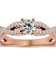 Inel De Logodnă Forever cu Diamante Naturale Solitaire de 0.69 ct din 18k Aur Roz - Castelo.ro