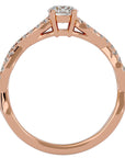 Inel De Logodnă Forever cu Diamante Naturale Solitaire de 0.69 ct din 18k Aur Roz - Castelo.ro