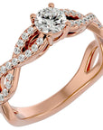 Inel De Logodnă Forever cu Diamante Create în Laborator Solitaire de 0.69 ct din 18k Aur Roz - Castelo.ro