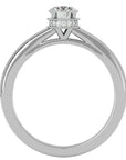 Inel De Logodnă Noblesse Pavé din Aur 14k cu Diamante Naturale de 0.61 ct din 14k Aur Alb - Castelo.ro