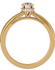 Inel De Logodnă Noblesse Pavé din Aur 14k cu Diamante Naturale de 0.61 ct din 14k Aur Galben - Castelo.ro