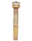 Inel De Logodnă Noblesse Pavé din Aur 14k cu Diamante Naturale de 0.61 ct din 14k Aur Galben - Castelo.ro