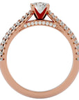 Inel De Logodnă Délicatesse Pavé din Aur 14k cu Diamante Naturale de 1.02 ct din 14k Aur Roz - Castelo.ro
