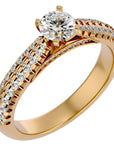 Inel De Logodnă Délicatesse Pavé din Aur 14k cu Diamante Naturale de 1.02 ct din 14k Aur Galben - Castelo.ro
