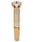 Inel De Logodnă Grande Pavé din Aur 14k cu Diamante Naturale de 1.50 ct din 14k Aur Galben - Castelo.ro