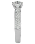 Inel De Logodnă Grande Pavé din Aur 14k cu Diamante Naturale de 1.50 ct din 14k Aur Alb - Castelo.ro