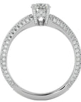 Inel De Logodnă Quatro Pavé din Aur 14k cu Diamante Naturale de 1.01 ct din 14k Aur Alb - Castelo.ro
