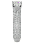Inel De Logodnă Quatro Pavé cu Moissanite de 1.01 ct din Platina - Castelo.ro