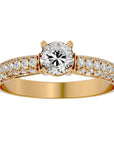 Inel De Logodnă Prospère Pavé din Aur 14k cu Diamante Create în Laborator de 1.23 ct din 14k Aur Galben - Castelo.ro
