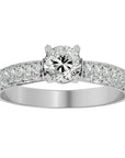 Inel De Logodnă Prospère Pavé cu Diamante Naturale de 1.23 ct din Platina - Castelo.ro