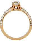 Inel De Logodnă Prospère Pavé din Aur 14k cu Moissanite de 1.23 ct din 14k Aur Galben - Castelo.ro