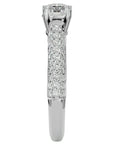 Inel De Logodnă Prospère Pavé din Aur 14k cu Moissanite de 1.23 ct din 14k Aur Alb - Castelo.ro