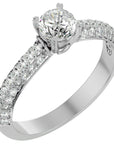 Inel De Logodnă Prospère Pavé cu Diamante Naturale de 1.23 ct din Platina - Castelo.ro