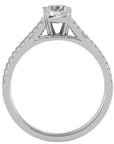 Inel De Logodnă Bellezza Pavé din Aur 14k cu Diamante Naturale de 0.94 ct din 14k Aur Alb - Castelo.ro