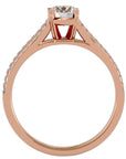 Inel De Logodnă Bellezza Pavé din Aur 14k cu Diamante Naturale de 0.94 ct din 14k Aur Roz - Castelo.ro