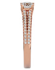 Inel De Logodnă Bellezza Pavé din Aur 14k cu Diamante Naturale de 0.94 ct din 14k Aur Roz - Castelo.ro
