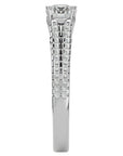 Inel De Logodnă Bellezza Pavé cu Moissanite de 0.94 ct din Platina - Castelo.ro