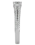 Inel De Logodnă Bellezza Pavé din Aur 14k cu Diamante Naturale de 0.94 ct din 14k Aur Alb - Castelo.ro