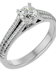 Inel De Logodnă Bellezza Pavé cu Moissanite de 0.94 ct din Platina - Castelo.ro